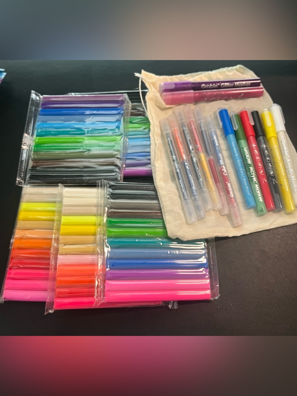 Multi-Color Sculpting Clay & Set of 14 Grabie Color Marker & Paint Pen Set